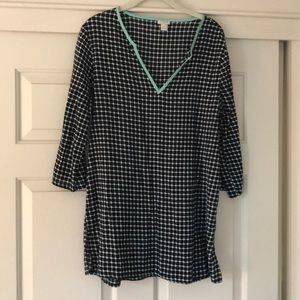 J Crew Black and White Tunic